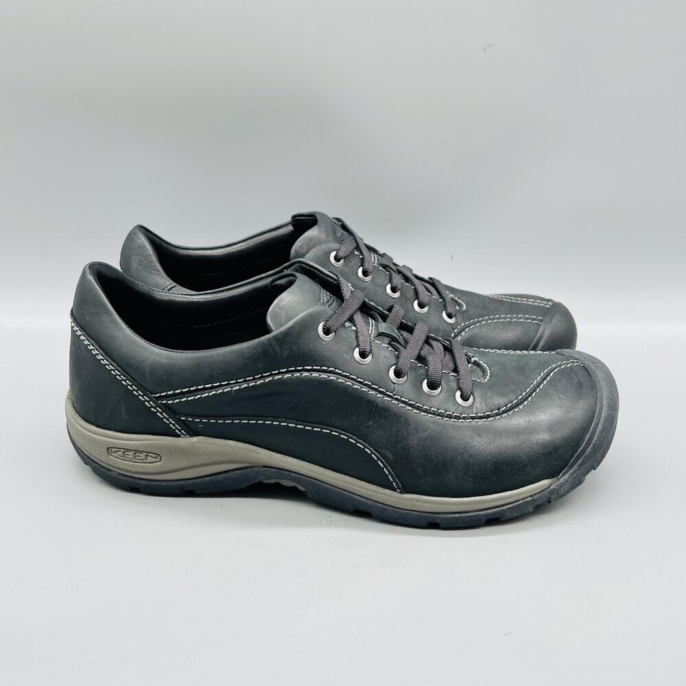 KEEN‎ Shoes Womens 8 Black Leather Presidio Lace Up Walking Sneakers Casual